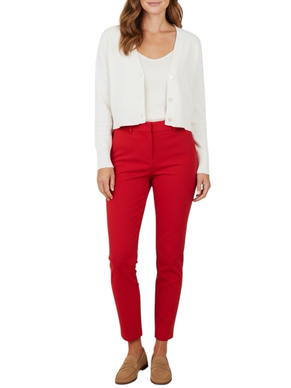 Rachel Zoe Vibrant Red Cropped Slim Ankle Pants Size 14 — Think Holidays — NWOT - Picture 11 of 11